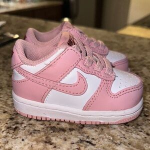 Nike Kids Pink and White Sneakers